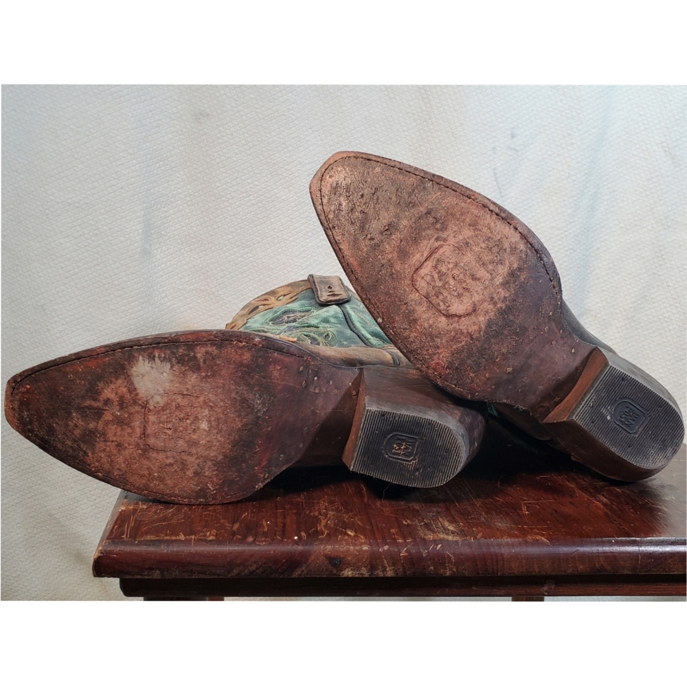 Dan Post Vintage Bluebird Western Boots Size 6 - Picture 6 of 10